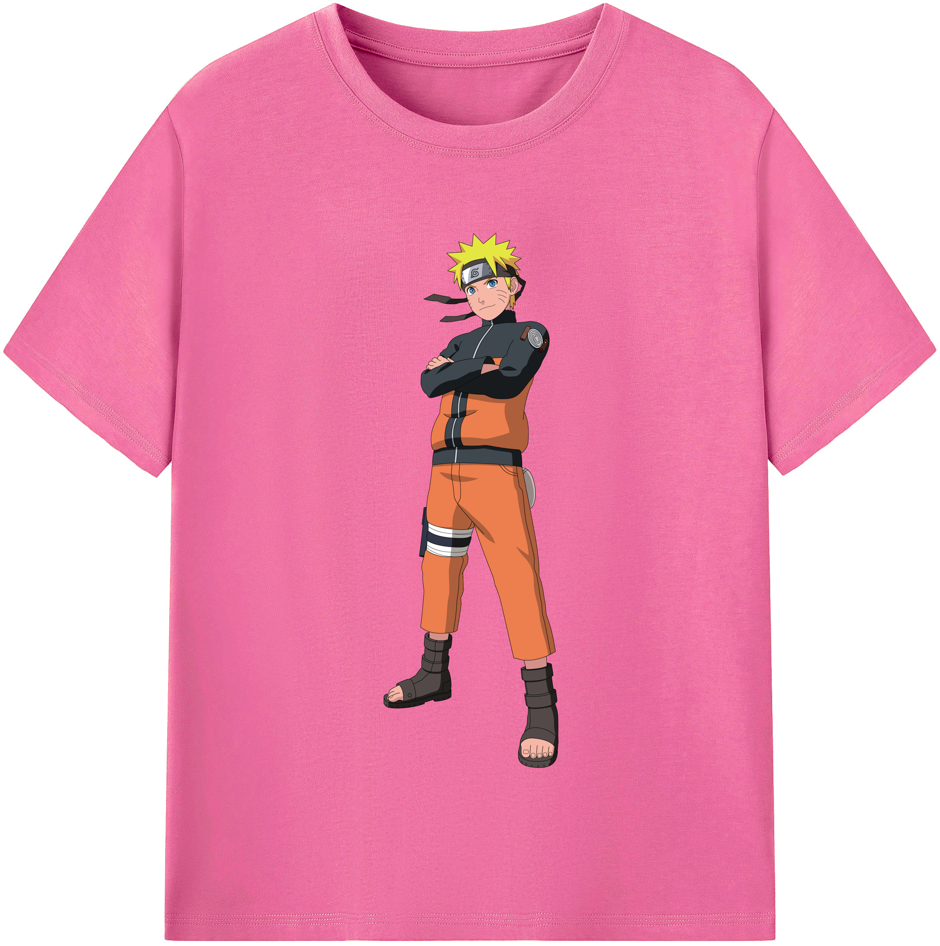 （画像用） NARUTO -ナルト- うずまき ナルト Uzumaki Naruto レディースカジュアルプリントTシャツ（綿100％）